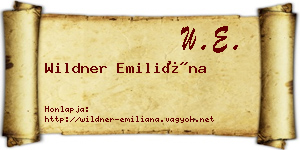 Wildner Emiliána névjegykártya